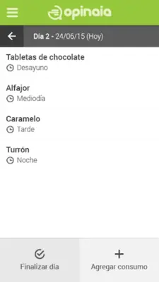 [DEMO] Opinaia Diario de Consumo android App screenshot 3